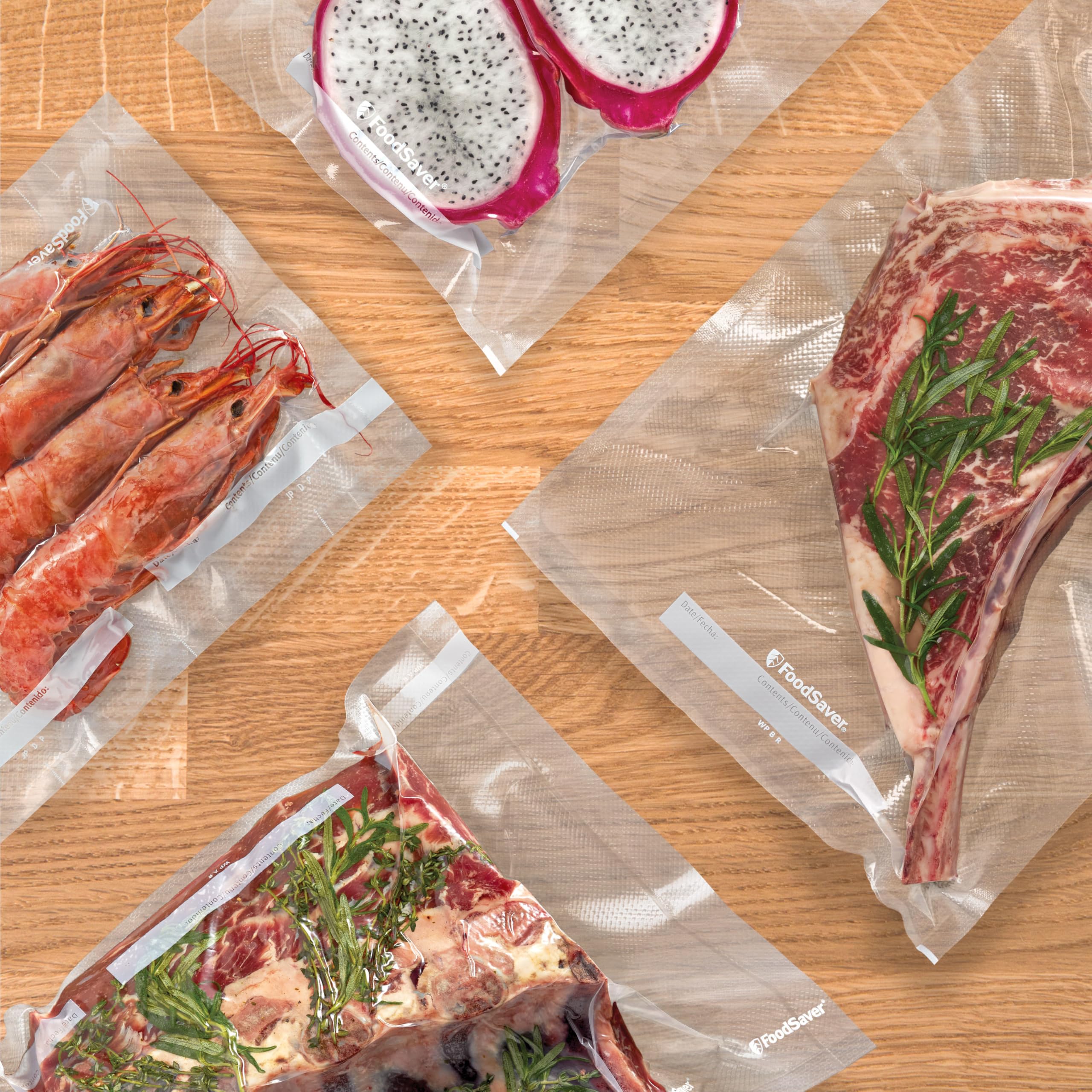 FoodSaver Custom Fit Vacuum Sealer Rolls, Airtight Food Storage and Sous Vide Rolls, BPA-Free, 11 x 16' (Pack of 3)