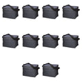 Insulated Cooler Lunch Bag Set of 10, Bulk Pack - Perfect for Work, Travel, Outdoor Events - Black