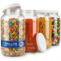 Billy Buckskin 1 Gallon Large Plastic Jar with Lid, Food Safe, 1 Pack