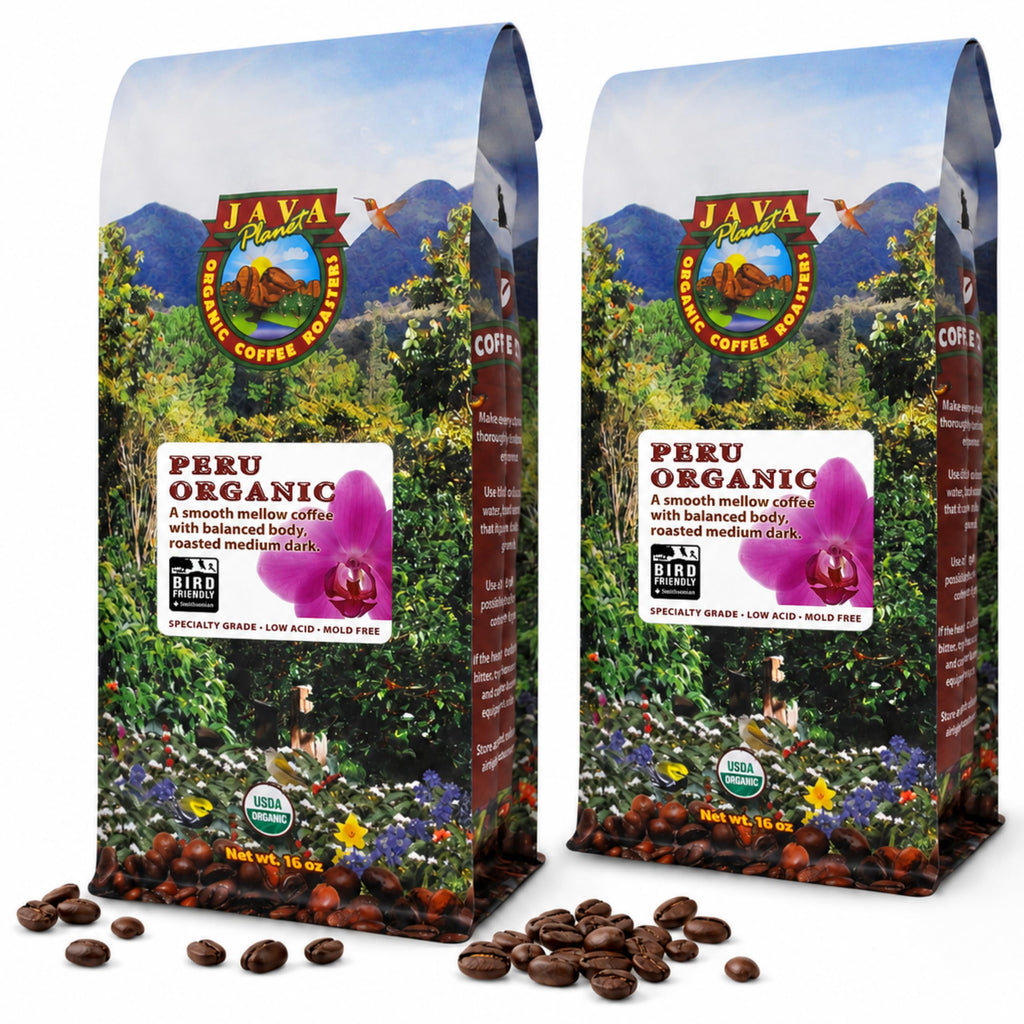 Java Planet Low Acid Organic Papua New Guinea Whole Bean Coffee 16oz