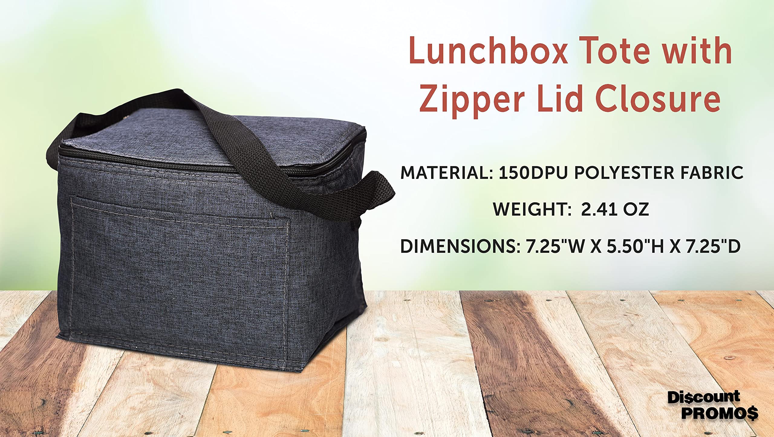 Insulated Cooler Lunch Bag Set of 10, Bulk Pack - Perfect for Work, Travel, Outdoor Events - Black