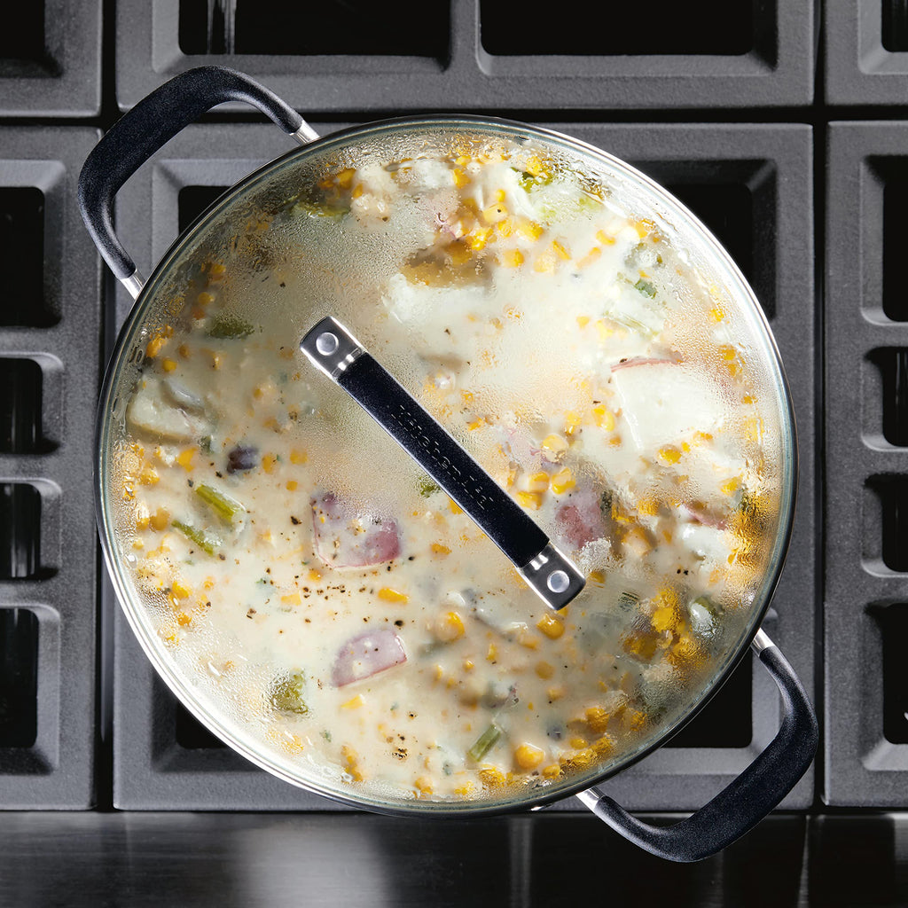 KitchenAid Hard Anodized Nonstick Stock pot with Lid, 8-Quart, Onyx Black