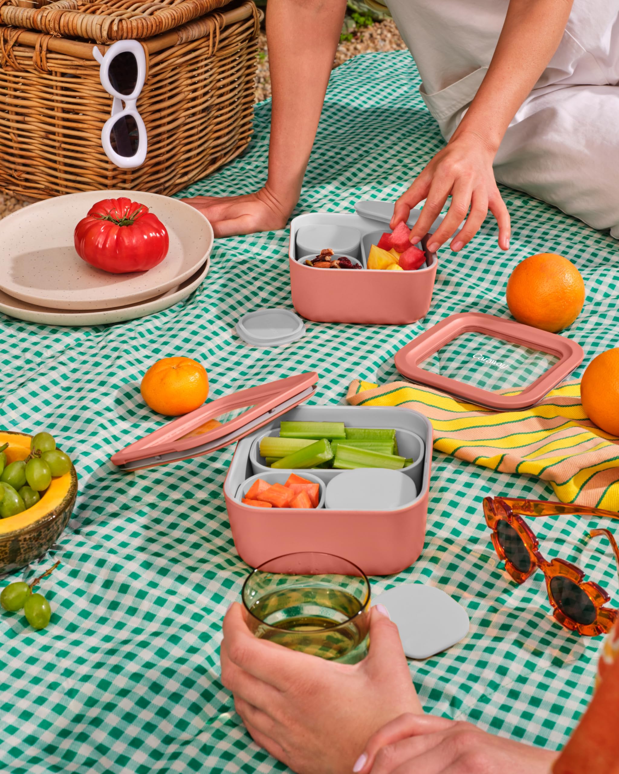 Caraway 6-Piece Glass Food Storage Container Set