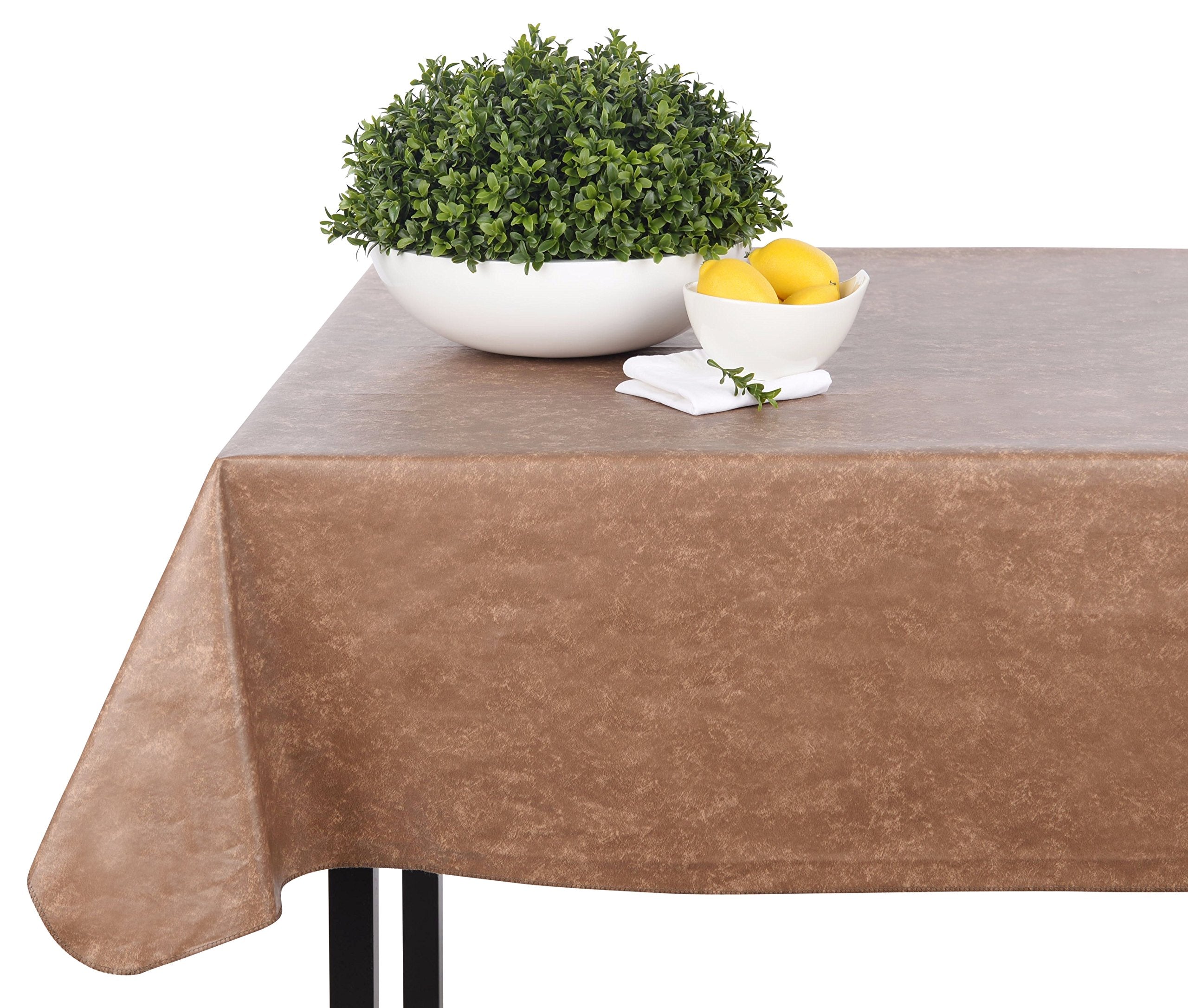 Yourtablecloth Heavy Duty Vinyl Rectangle or Square Tablecloth – 6 Gauge Heavy Duty Tablecloth – Flannel Backed – Wipeable Tablecloth with Vivid Colors & Many Sizes 52 x 70 Royal Blue