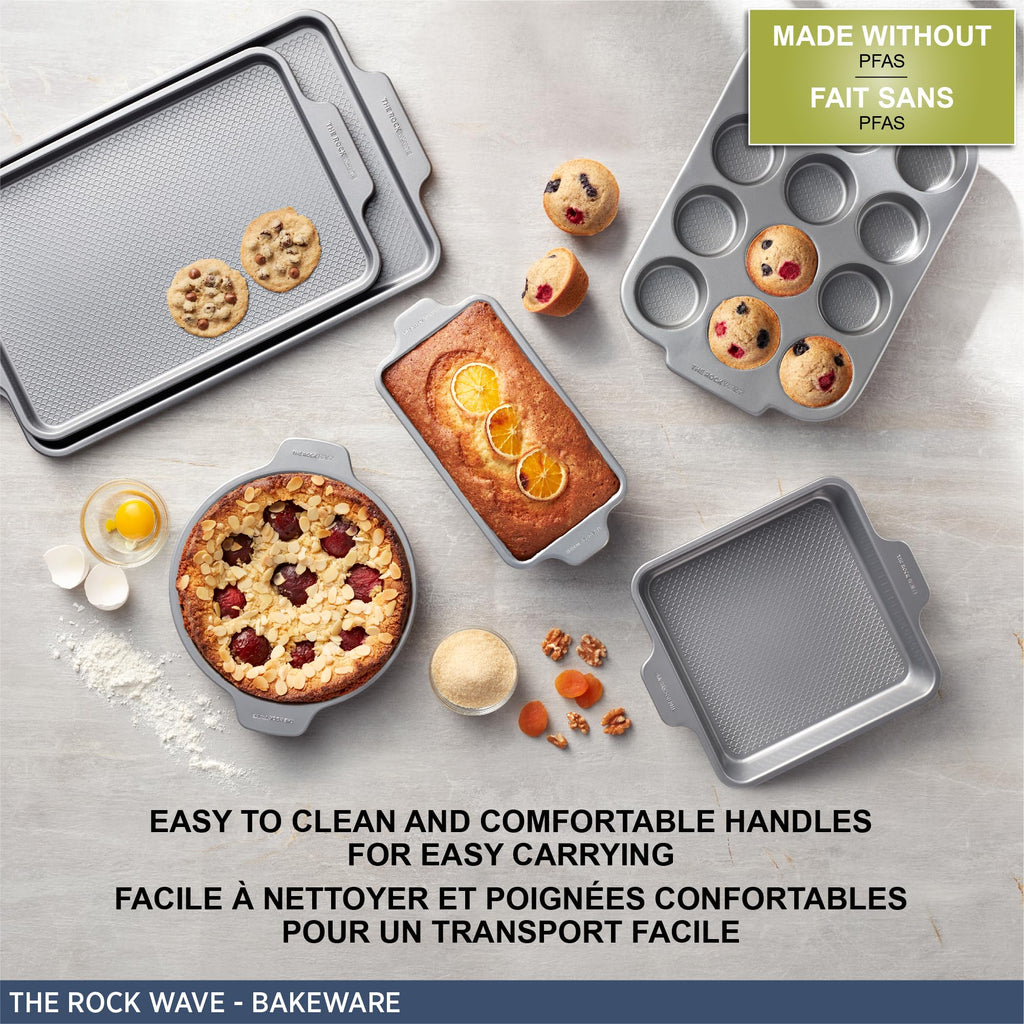 Starfrit The Rock Wave Carbon Steel Non-Stick Wave.Tec Ovenware 9" (23cm) Square Dish