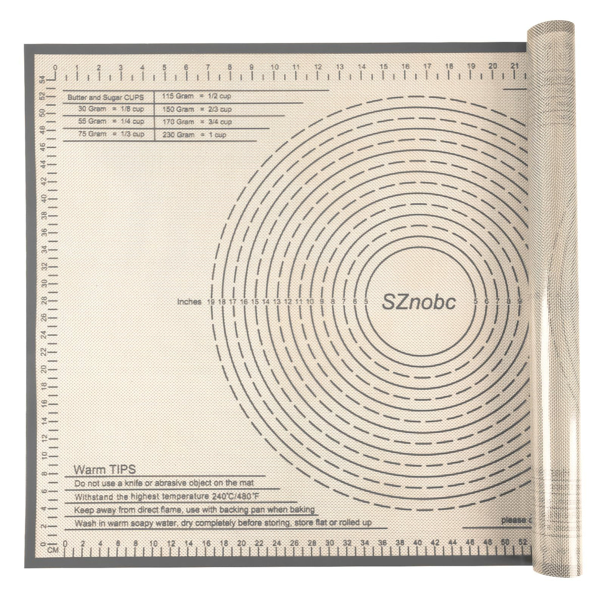 Silicone Pastry Mat 34X26 inch Baking Mat for Rolling Dough