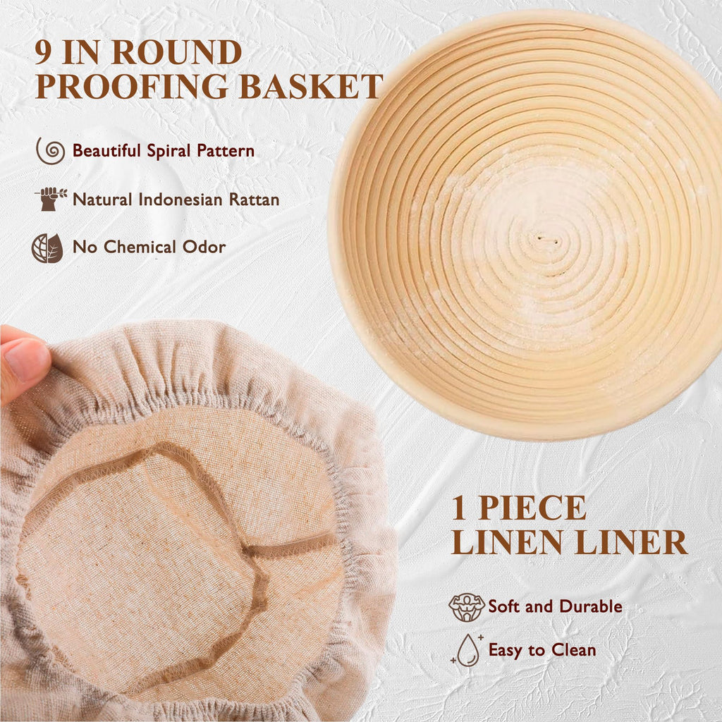 Complete Sourdough Starter Kit, Banneton Bread Proofing Basket