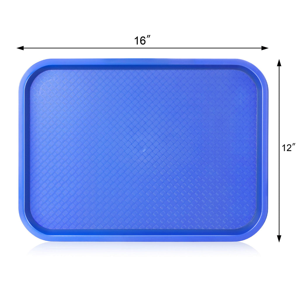 New Star Foodservice Fast Food Tray, 12 x 16 Inch, Blue, Set of 12