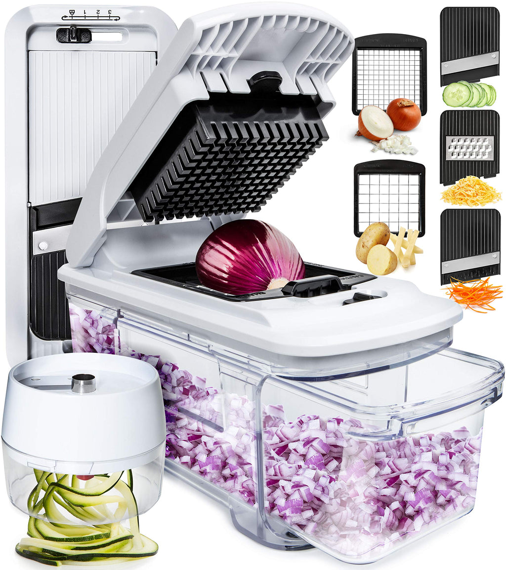 Fullstar Pro XL Vegetable Chopper & Mandoline Slicer w Pull-Out Catch Tray