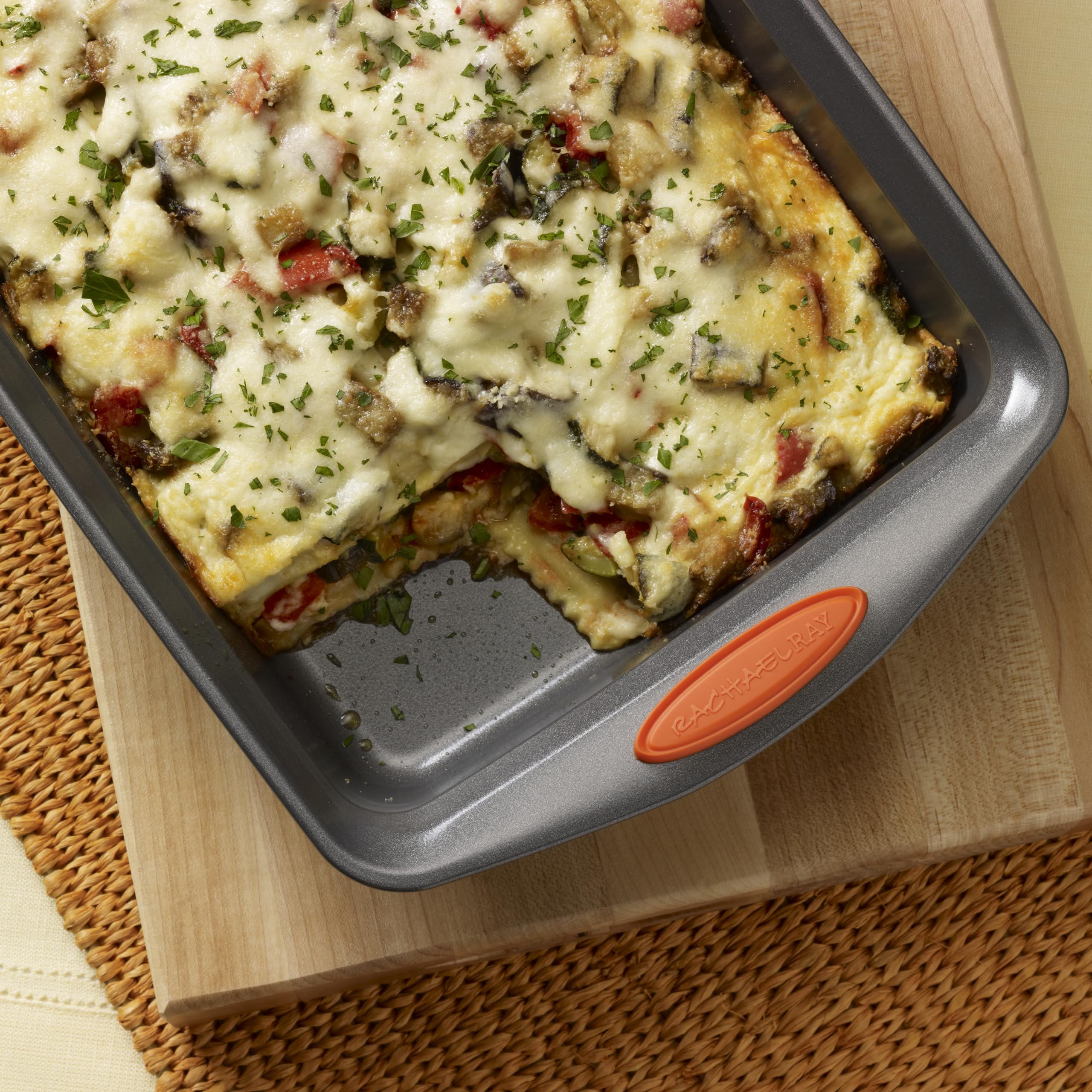 Rachael Ray Nonstick Rectangle Cake Pan, 9x13 Baking Pan