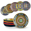 vancasso 32 Oz Pasta Bowls Set of 6, Ceramic Bohemian Soup Salad Bowls