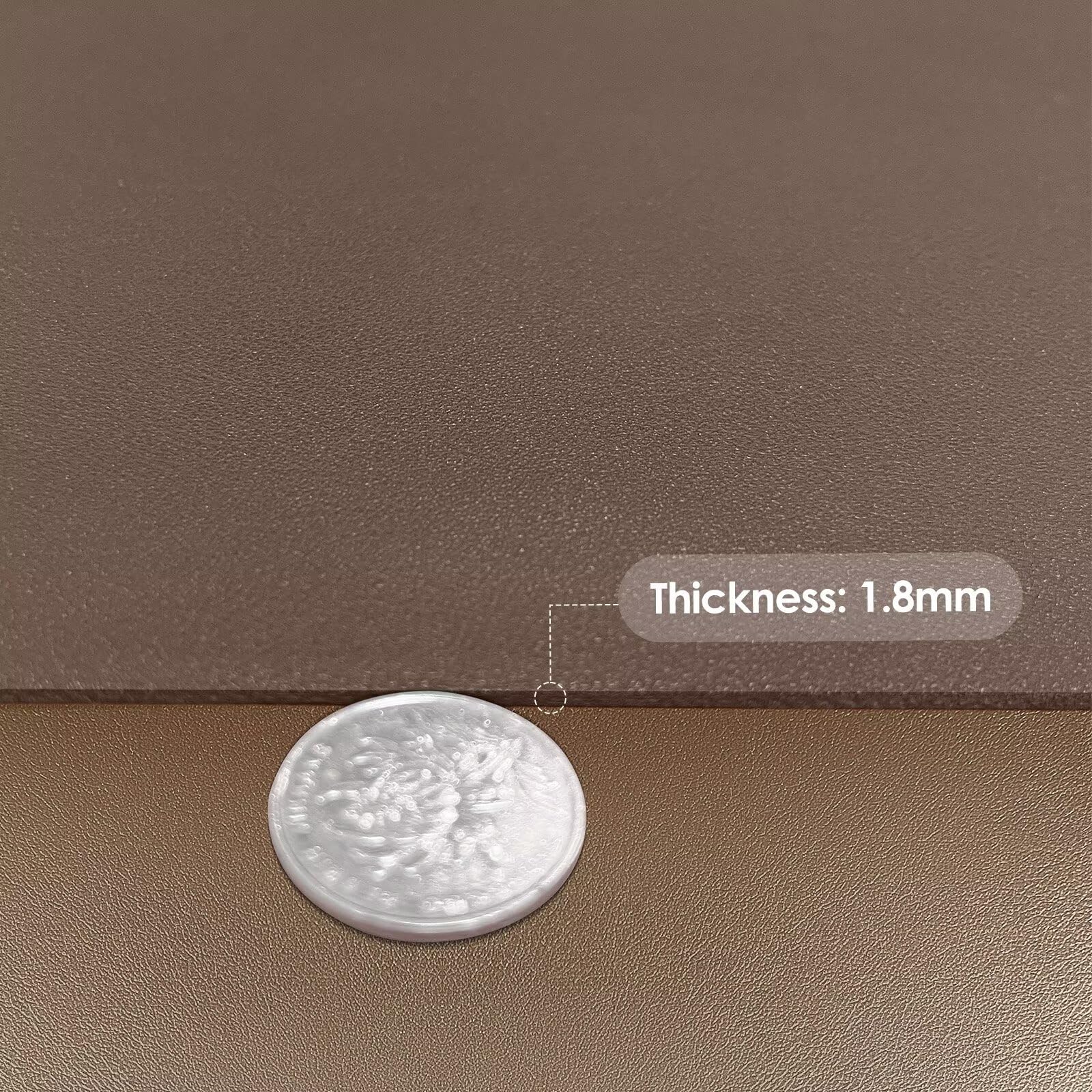 Zinkooat Leather Table Pad,1.8mm Thick,40x84 Inch,Dining Table Pad,Table Pads for Dining Room Table Rectangular,Table Protector for Dining Room Table(Mud Color+Champagne Gold,40x84)