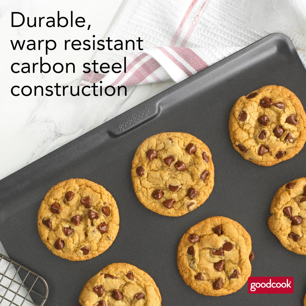 GoodCook AirPerfect Cookie Sheet Nonstick Air Insulated Carbon Steel Construction, 14 x 12-Inch, Gray