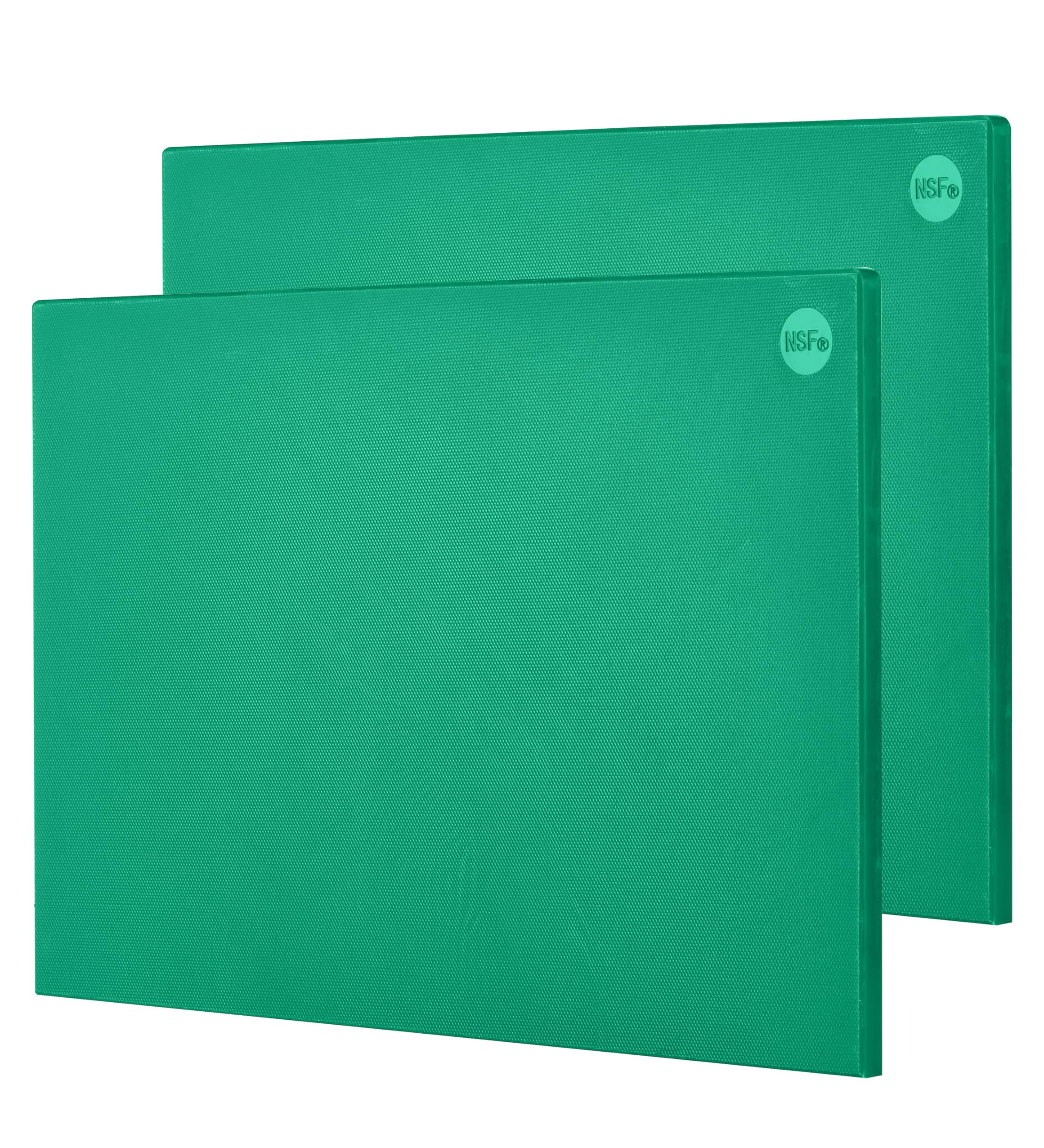 CURTA 2-Pack Green Cutting Boards for Kitchen, 18" x 12" x 0.5" Color Coded Plastic Chopping Board with Anti Slip Surface Dishwasher Safe