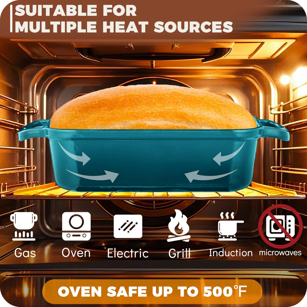 Articasting Cast Iron Loaf Pan with Lid, 9x5 Loaf Pans for Homemade Bread