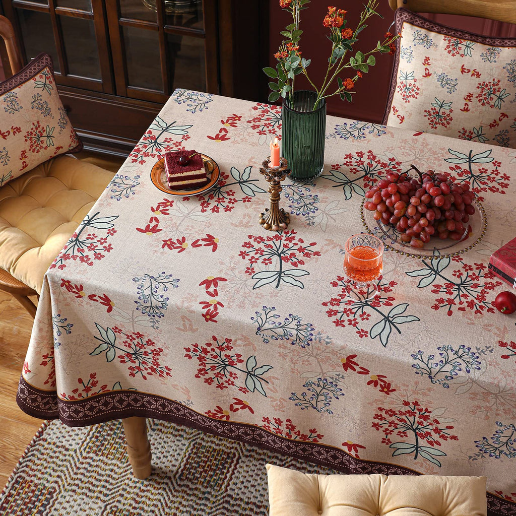 patdrea Vintage French Linen Tablecloth,Square,55"x55"-NewMari