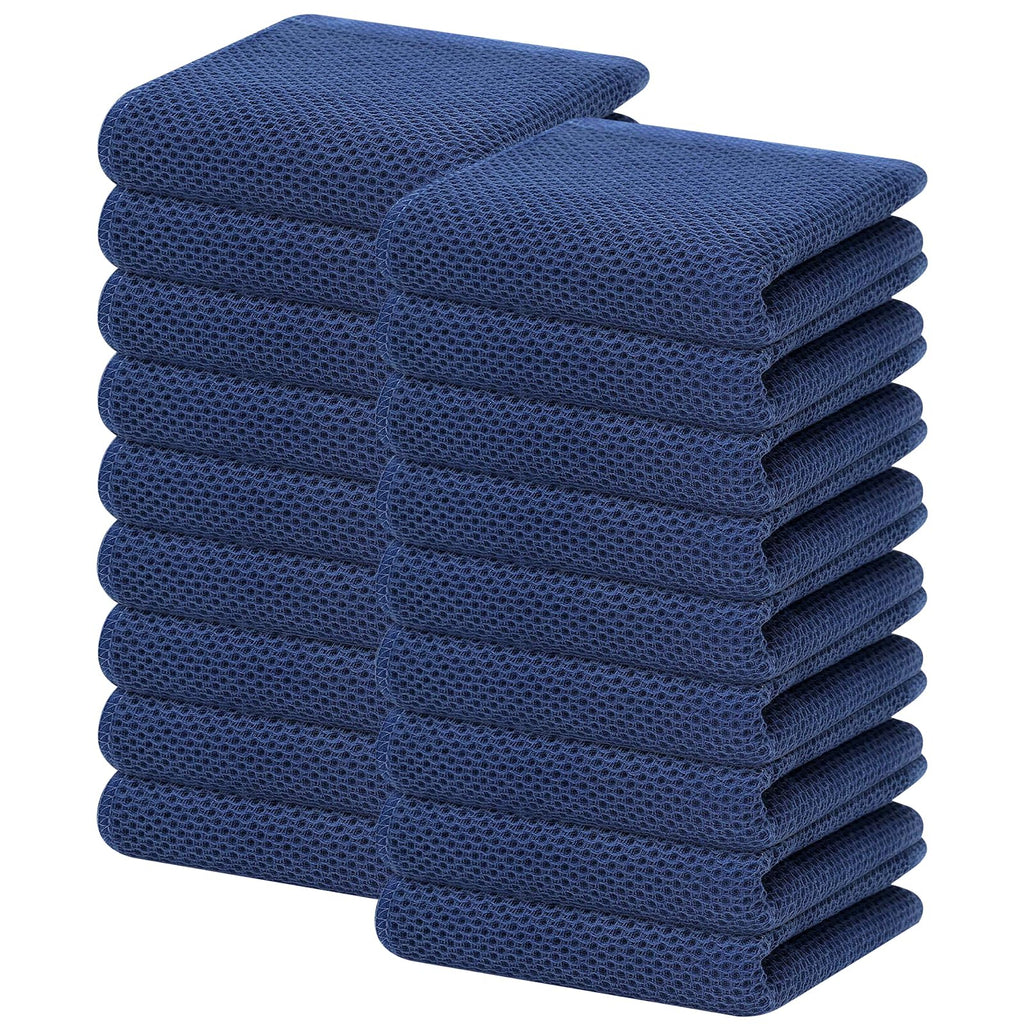 Homaxy 100% Cotton Waffle Weave Kitchen Dish Towels 18-Pack, Mixed Color