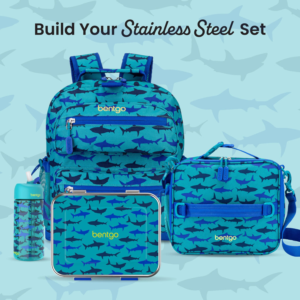 Bentgo Kids Prints Stainless Steel Leak-Resistant 3-Compartment Lunch Box