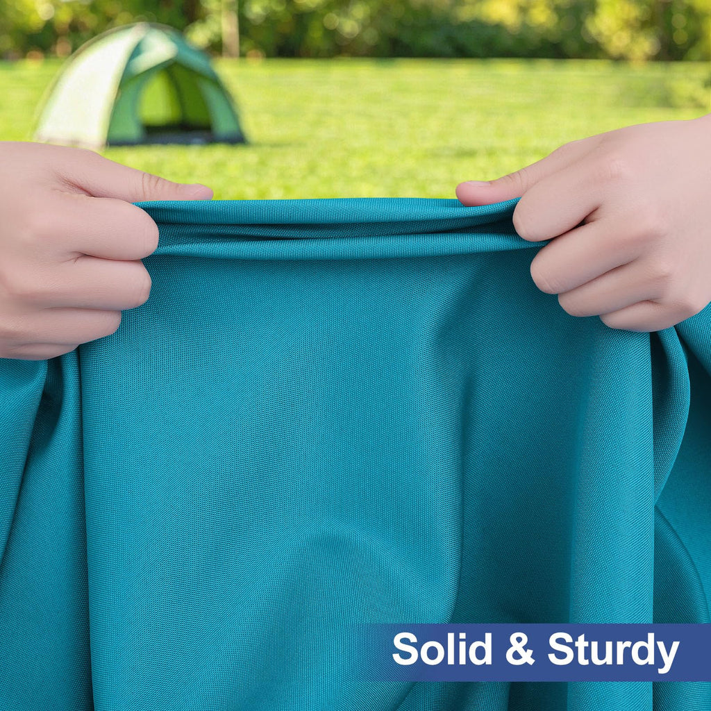 homing Rectangle Table Cloth Cover, Water-Resistant Polyester Elastic Fitted Tablecloth, Fits for 5 Foot Folding Tables, Washable Table Protector for Picnic, Camping, Outdoor (Teal, 30" x 60")