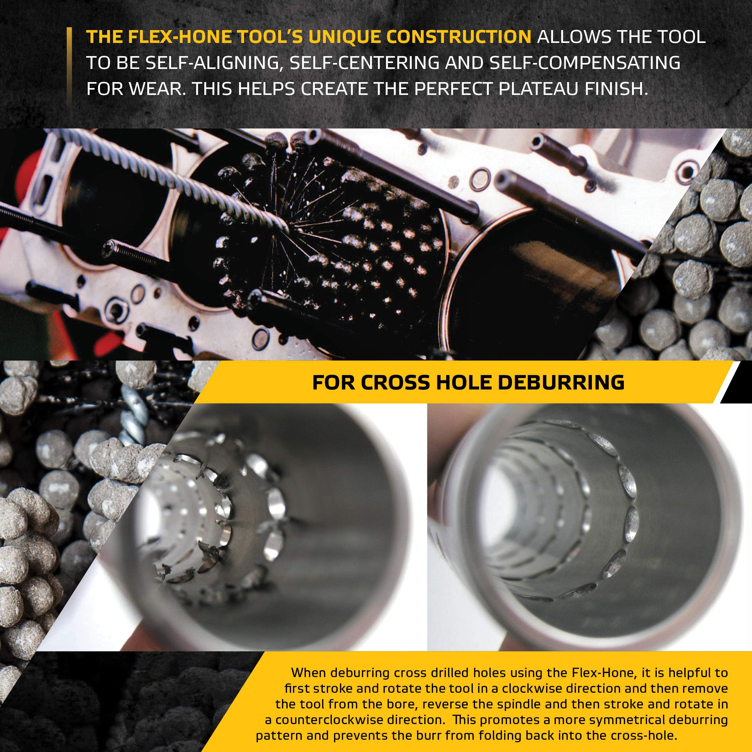Brush Research BC7M18 FLEX-HONE®, 0.276" (7mm) Diameter, 180 Grit, Silicon Carbide, for Mild Steel, Stainless Steel, Cast Iron and Softer Ferrous Materials