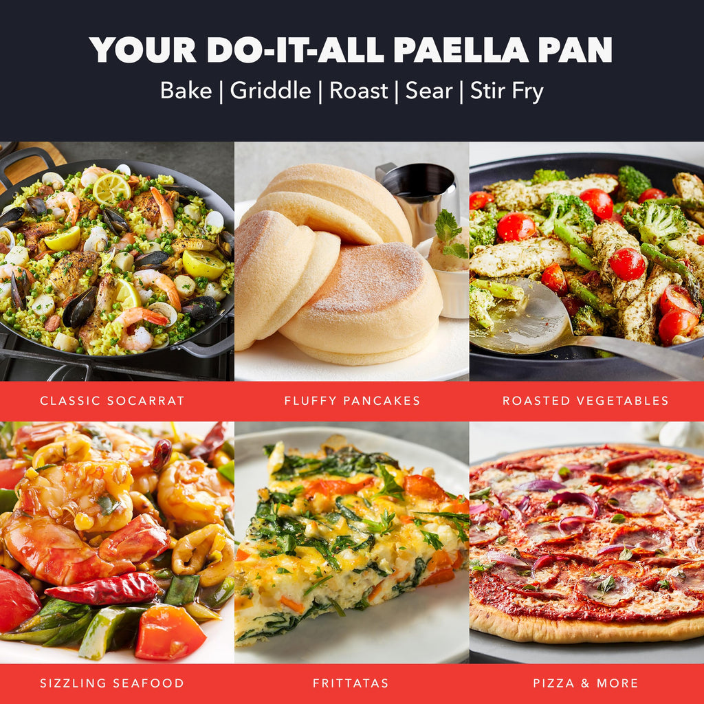 GreenPan x Bobby Flay 15" Pre-Seasoned Carbon Steel Paella Pan