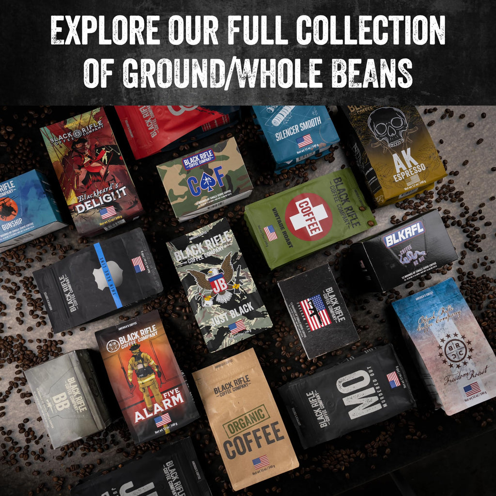 Black Rifle Coffee Company Murdered Out, Extra Dark Roast Ground Coffee, 12 OZ Bag