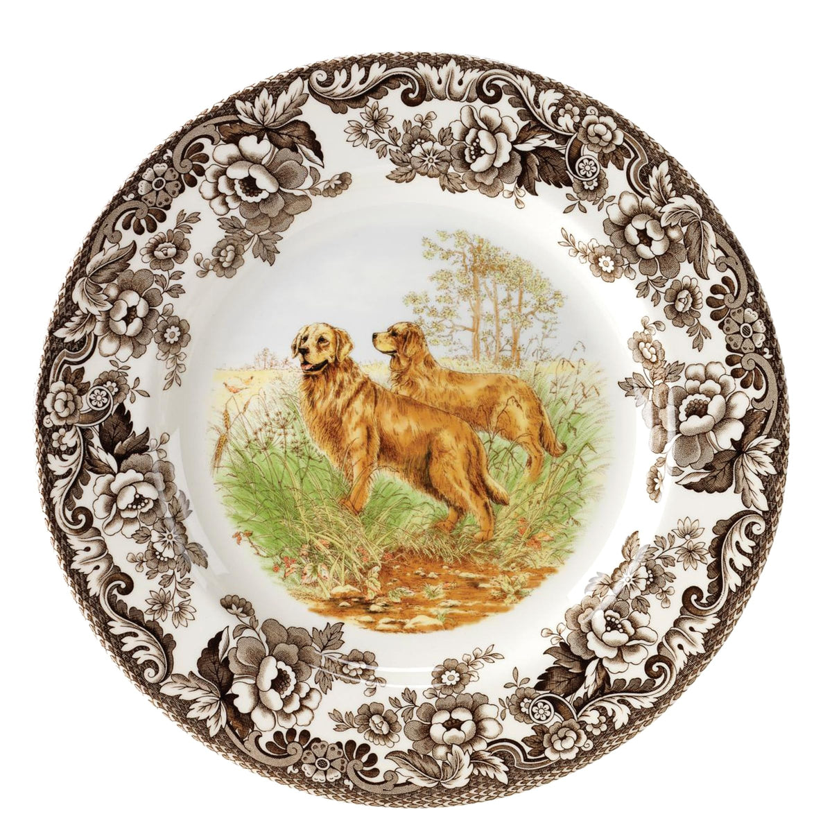 Spode Woodland Dinner Plate, Lapwing, 10.5” | Made in England | Ideal Hunting Cabin Décor | Microwave and Dishwasher Safe