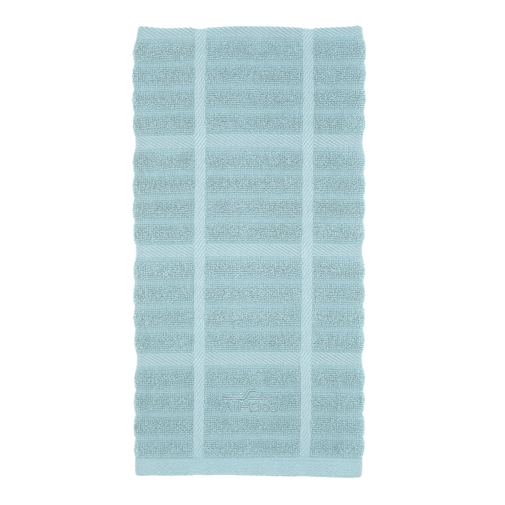 All-Clad Solid Kitchen Towel: Highly Absorbent - 100% Cotton, 17"x30" Towel for Cleaning & Drying Dishes, Glassware, or Countertops, 1-Pack, Rainfall