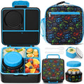 Fimibuke 60oz Kids Bento lunch Box with Insulated Lunch Bag & 8.5oz Thermo
