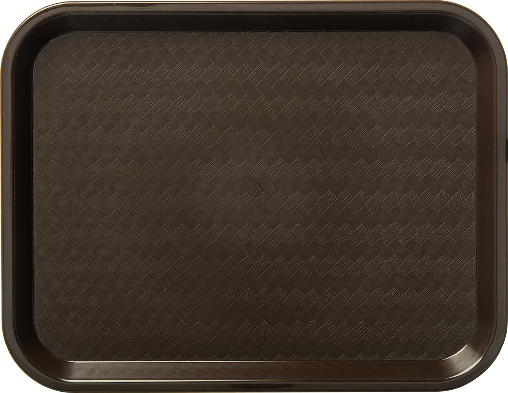 Carlisle FoodService Products CT121669 Café Standard Cafeteria / Fast Food Tray, 12" x 16", Chocolate