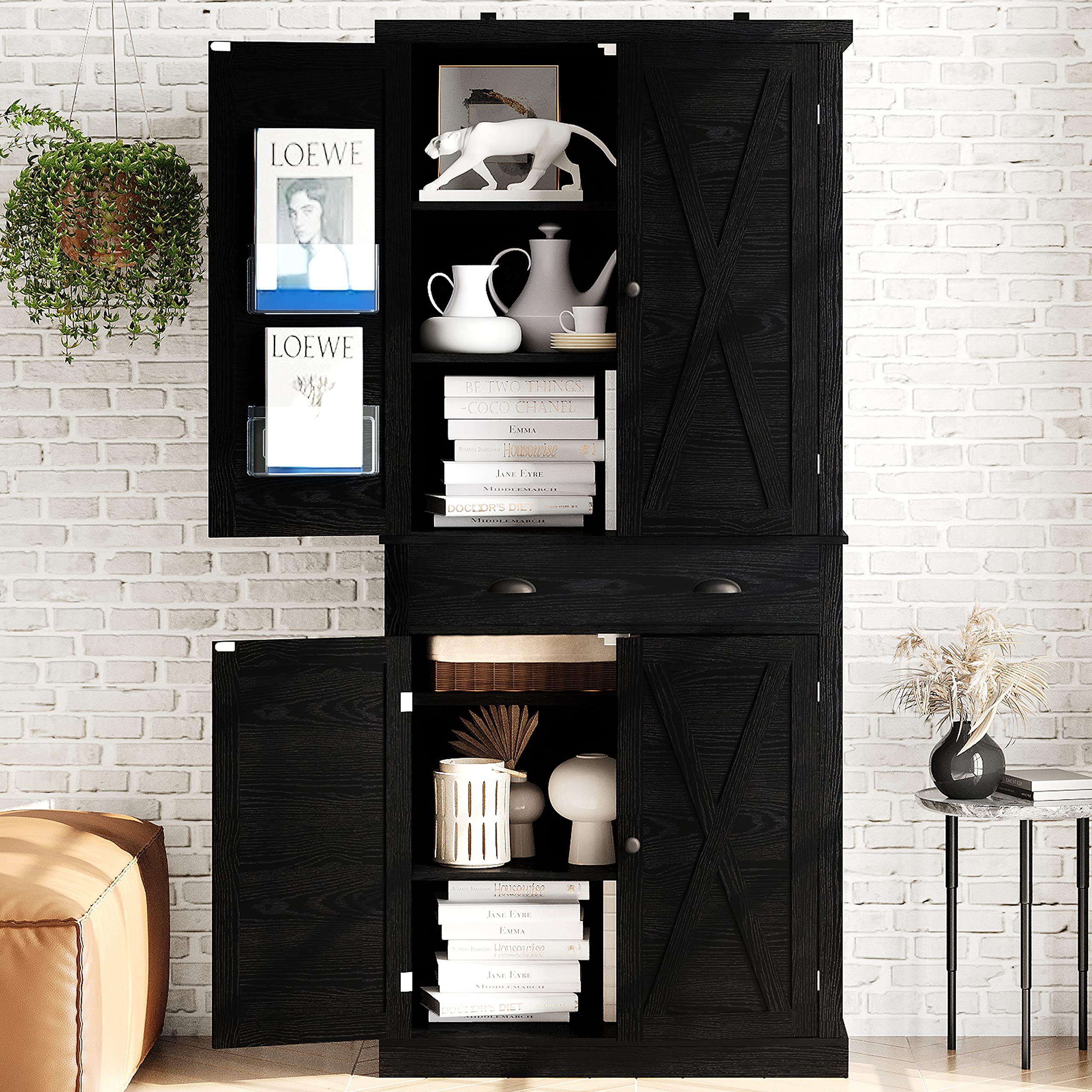 IRONCK Storage Cabinet with Drawers and Doors for Living Room and Entryway