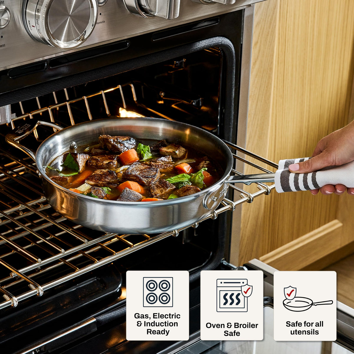 All-Clad D5® Stainless Steel 10-Piece Cooking Set, Made in the USA