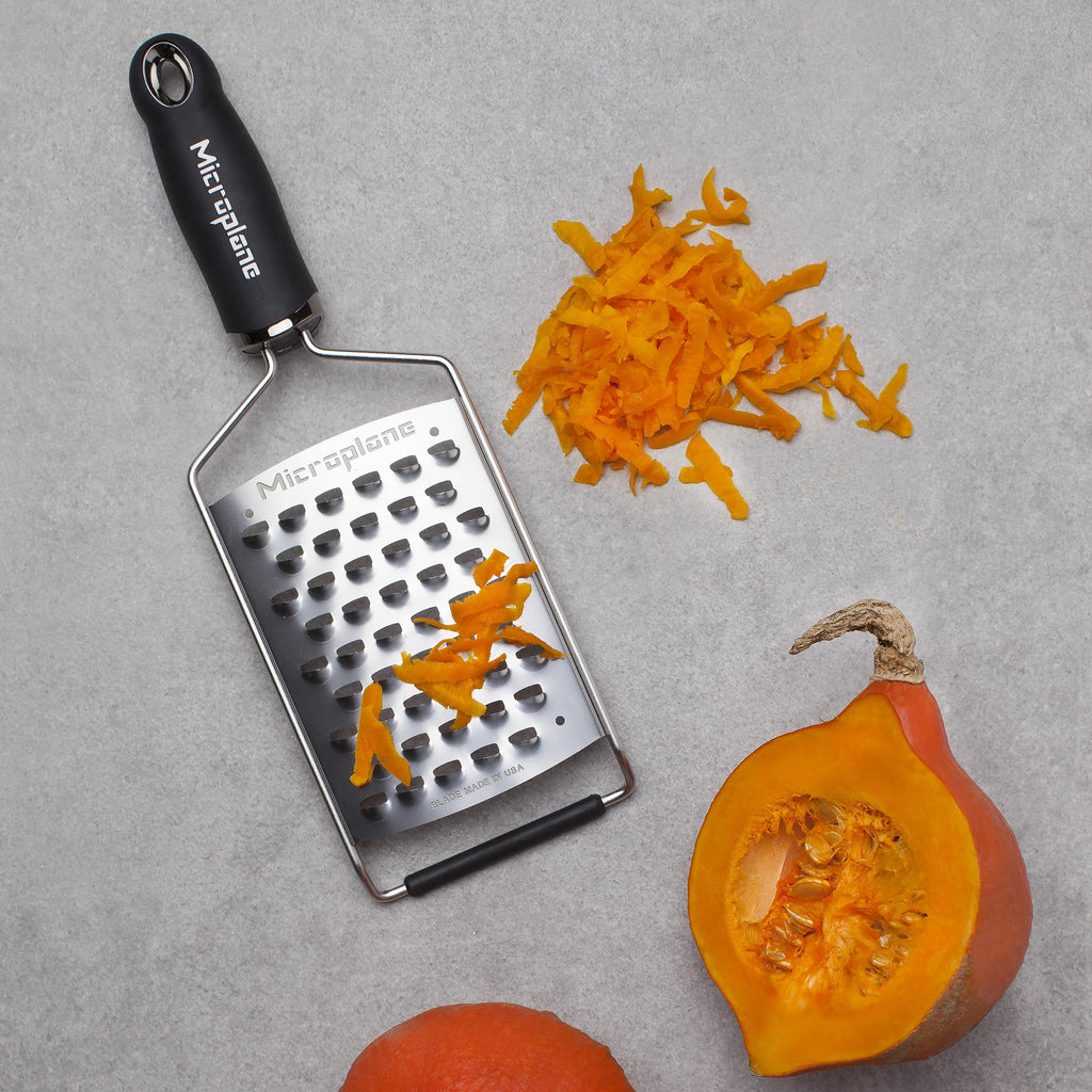 Microplane Gourmet Series Ultra Coarse Grater - Stainless Steel Durable Cheese & Vegetable Grater with Non-Slip Handle for Kitchen, Professional Chef Tools & Equipment