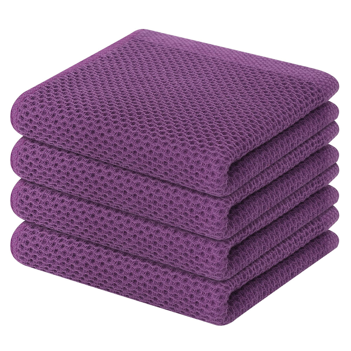 Homaxy 100% Cotton Waffle Weave Kitchen Dish Cloths, Ultra Soft Absorbent Quick Drying Dish Towels, 12 x 12 Inches — 12 x 12 - 12 Pack — 13 X 28 - 4 Pack