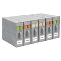 ZenStorage Sheet Organizers and Storage for Linen Closet, 6Pack Grey