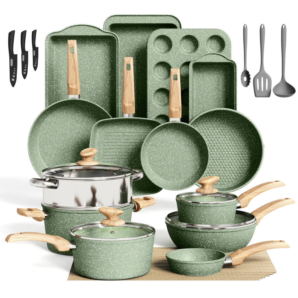 DishDelight Pots and Pans Set Non Stick, Induction Kitchen Cookware Sets