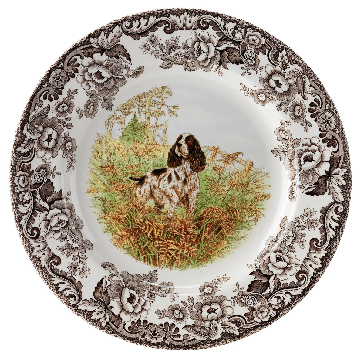 Spode Woodland Dinner Plate, Lapwing, 10.5” | Made in England | Ideal Hunting Cabin Décor | Microwave and Dishwasher Safe