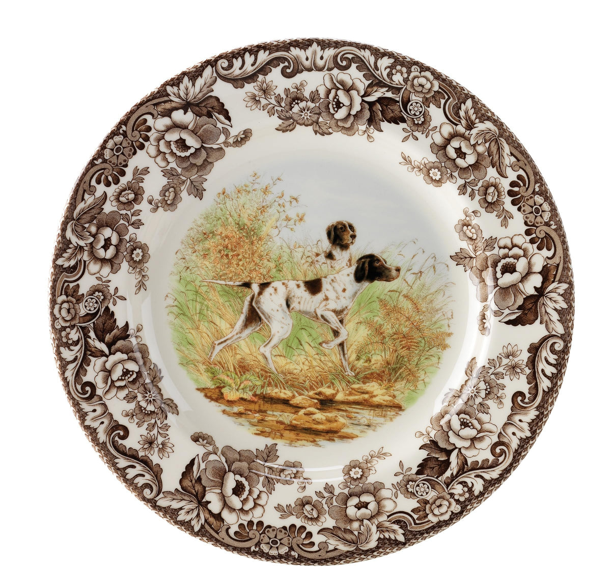 Spode Woodland Dinner Plate, Lapwing, 10.5” | Made in England | Ideal Hunting Cabin Décor | Microwave and Dishwasher Safe