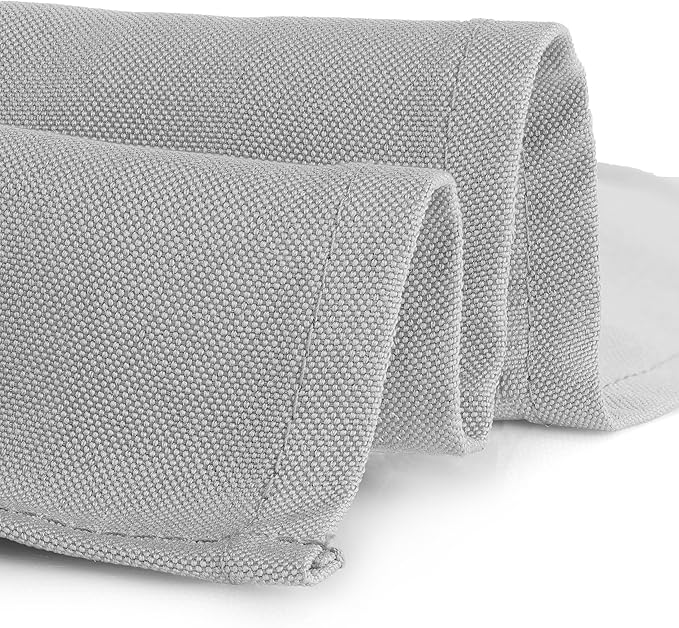 Gee Di Moda Rectangle Tablecloth - 90 x 156 Inch Silver Table Cloth for 8 Foot Table with Floor-Length Drop - Heavy Duty Washable Fabric - 8 Ft Buffet Table, Holiday Party, Wedding & Baby Shower