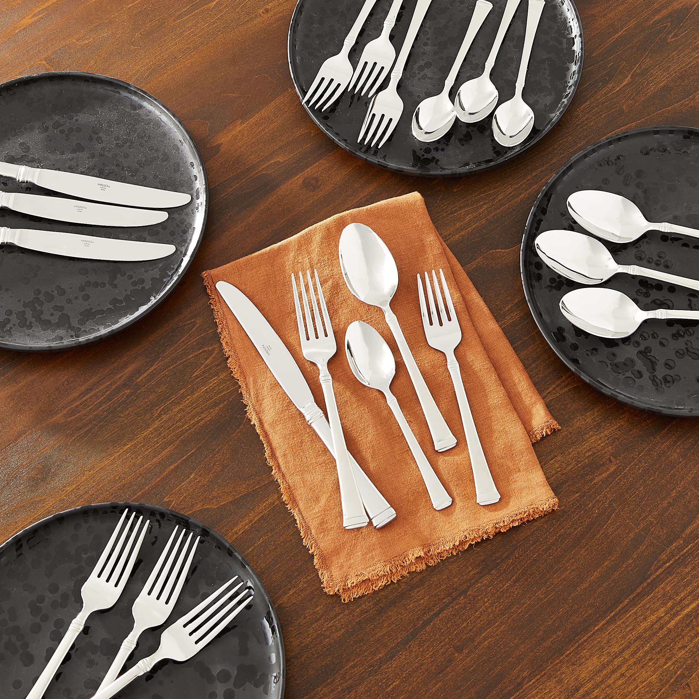 Mikasa, Harmony Flatware Service for 4, 20 Piece Set, 18/10 Stainless Steel Silverware Set